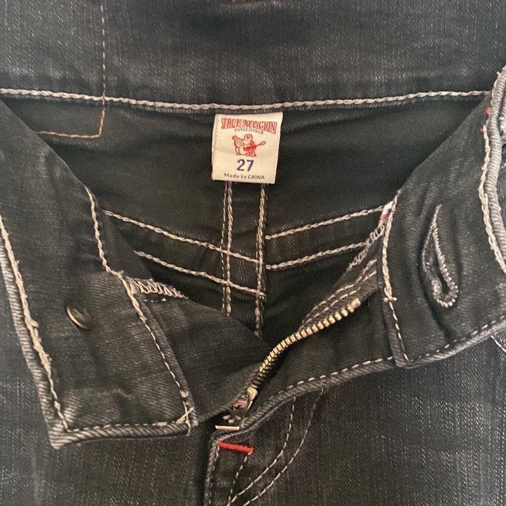 TRUE RELIGION Women’s Moto Jeans Size 27” x 33” - Picture 3 of 6